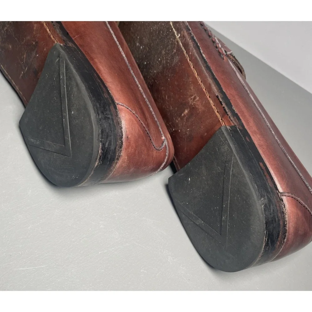 Allen Edmonds Cavanaugh Oxblood Pinch Penny Slip On Loafers Men's Size 11 D